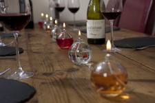 3 X Mini Ball Glass Oil Lamp