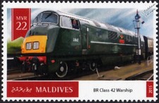 British Railways BR Class 42 Warship Diesel Hydraulic Train Stamp/2015 Maldives