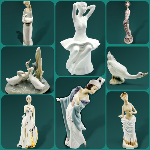 Porcelain figurines vintage - porcelain,