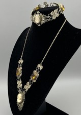 1930s Filigree Cameo Necklace
