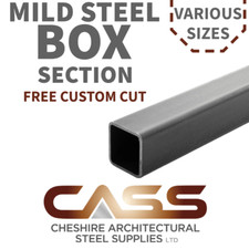 MILD STEEL BOX SECTION - VARIOUS LENGTH / DIAMETER AVAILABLE - FREE CUSTOM CUT