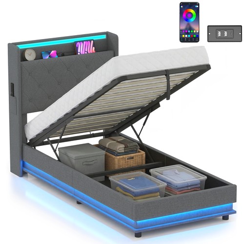 Homcom lift storage bed - homcom, up