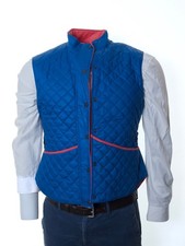 John Partridge Blue Gilet Size