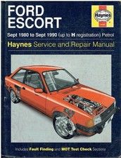 FORD ESCORT MK3 MK4 INCL XR3 XR3i RS TURBO CABRIO VAN '80-90 OWNER REPAIR MANUAL