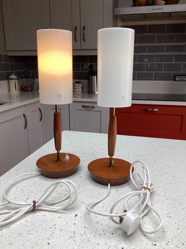 Pair mid century bedside table - mid,