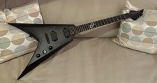 Solar Guitars V2.6FBB Baritone Flame Black Baritone Guitar, Very Good Condition