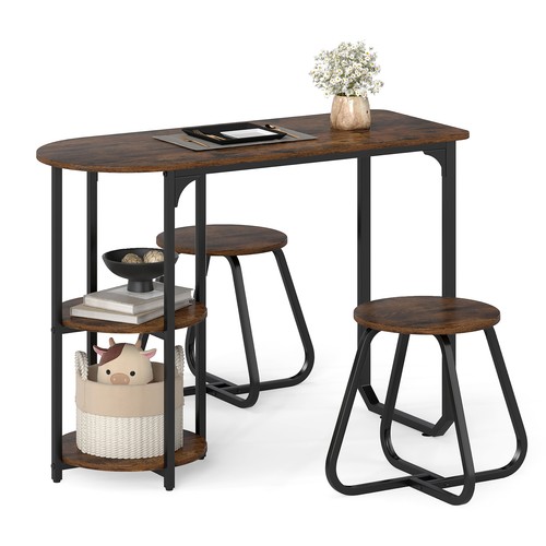 Table and bar stools - stools, set