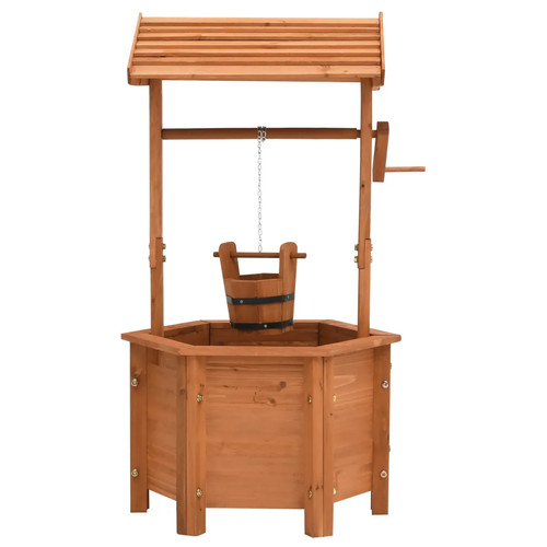 Wishing well planter - well, natural