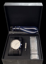 EXCLUSIVE LOT: MENS CHRONO IP SILVER +2 BANDS + SETTING TOOL# JEWELRY HUNT