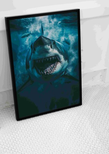 Jaws poster shark great - shark, white