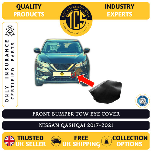 Front bumper tow eye cover - front,