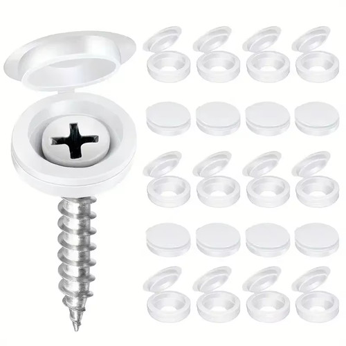 Screw caps white - x, plastic