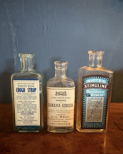 Vintage chemist bottles - chemist,