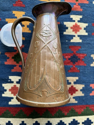Art nouveau copper jug - art, 4