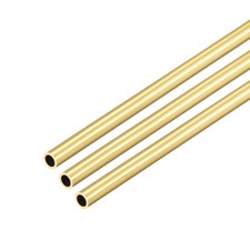 Brass Round Tube 300mm Length 5mm OD 0.75mm Wall Thickness Seamless Tubing 3 Pcs