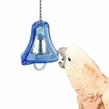 DOUBLE RINGER LARGE ACRYLIC BELL TOY MACAW AFRICAN GREY PARROT CAGE TOUGH 21185