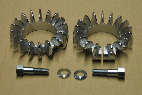 Triumph exhaust finned clamps - exhaust,