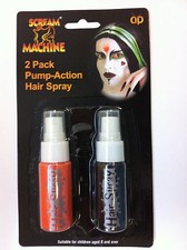 PUMP ACTION HAIRSPRAY ORANGE AND BLACK HALLOWEEN