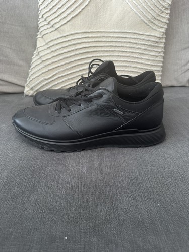 Ecco mens black leather