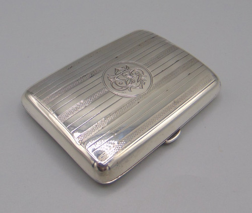 Antique sterling silver curved - silver,