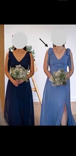 Dessy blue chiffon - blue, sleeveless