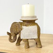Modern Ornament for Living Room 18cm Elephant Statue Figurine Candle Holder Gift