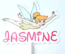 Tinkerbell cake topper Personalised ANY NAME X1, very cute Tinkerbell topper