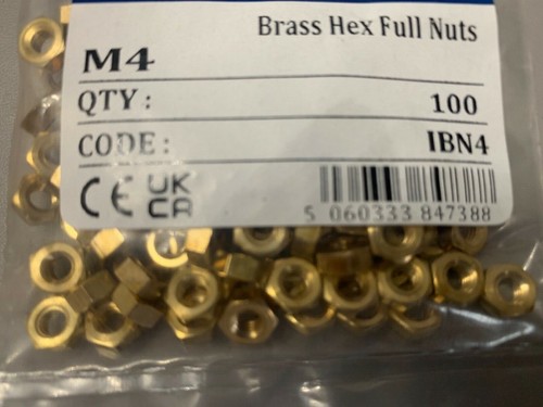 Pack 4mm solid brass - of,