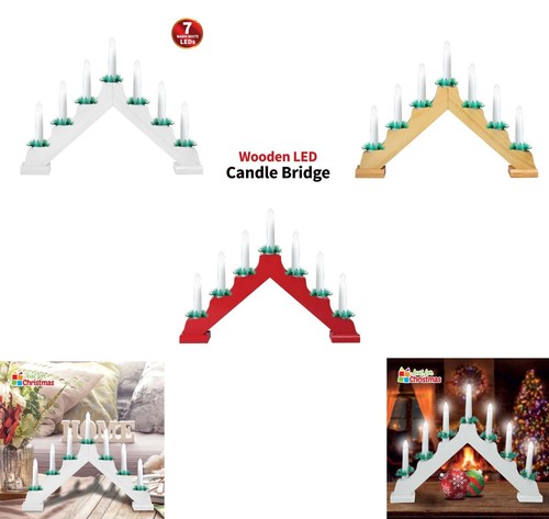 Wooden christmas candle bridge - wooden,