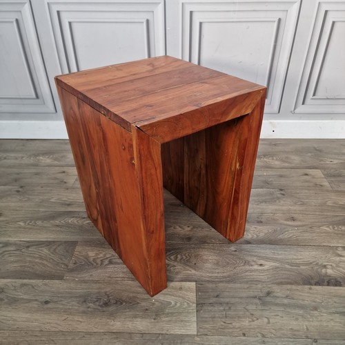Rustic sheesham side table - sheesham,