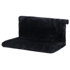 Petlicity Cat Radiator Bed with Strong Metal Frame and Faux Fur Cover Black