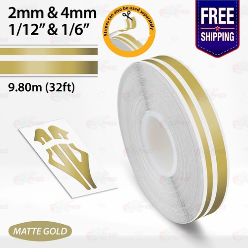 Matte gold 2mm - &, 4mm