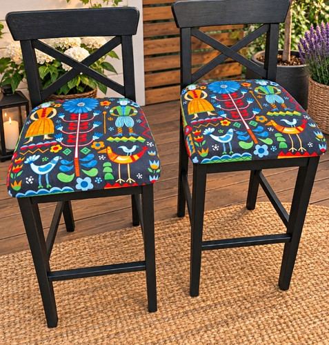 Ikea pair black wooden - wooden, dining