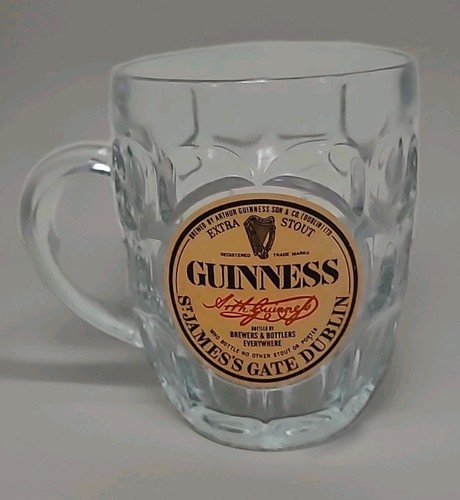 Vtg guinness beer pint glass - guinness,
