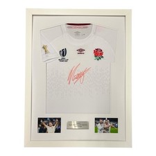 Jamie George Signed England Rugby World Cup Shirt Framed AFTAL PHOTO SARACENS 