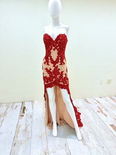 Sherri hill 21016 - red, nude