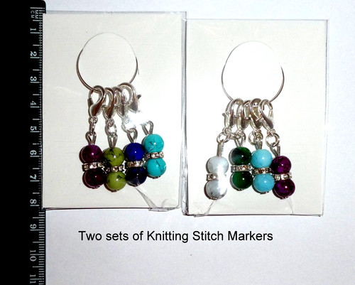 Set stitch markers for - set, 2