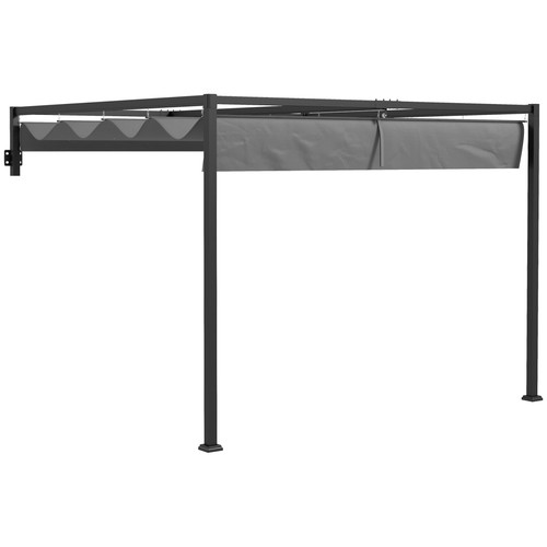 Pergola dark grey steel - 3×4m,
