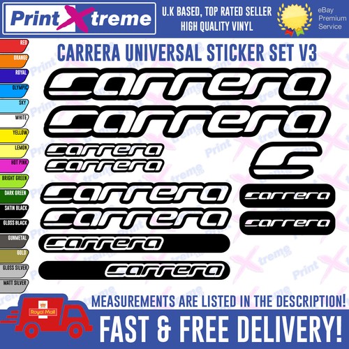 Carrera bike decals stickers - bike,