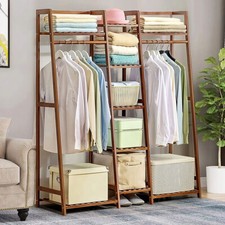 Large Wooden Clothes Rail Rack