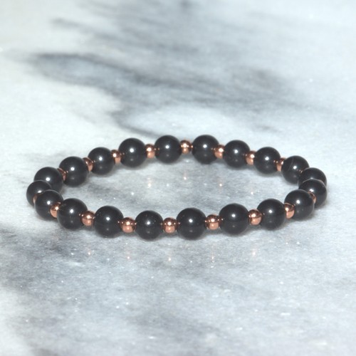Shungite bracelet beads - bracelet, 6mm