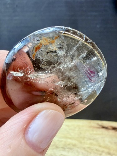 Crystal dark smoky quartz palm - crystal,