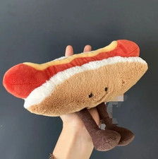 JellyCat Fun & Floppy Hot Dog Stuffed Animal – tags+dust bag new 1pcs