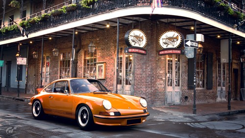 Orange porsche 911 classic - 911,