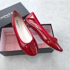 Fashion New Repetto CAMILLE French Retro Patent Leather Round Toe Ballet Shoes