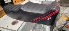Vespa T5 Black with RED script YANKEE POLE POSITION SEAT