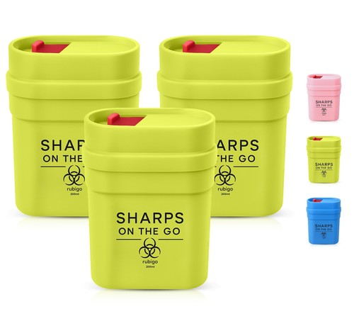 3pk travel sharps bin 2l - travel,