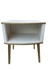 Vintage Bedside Table White