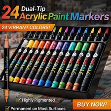 Acrylic Paint Pens 24 Colours