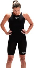 NWT Speedo Women's Fastskin LZR Ignite Kneeskin Swimsuit, Black, 30